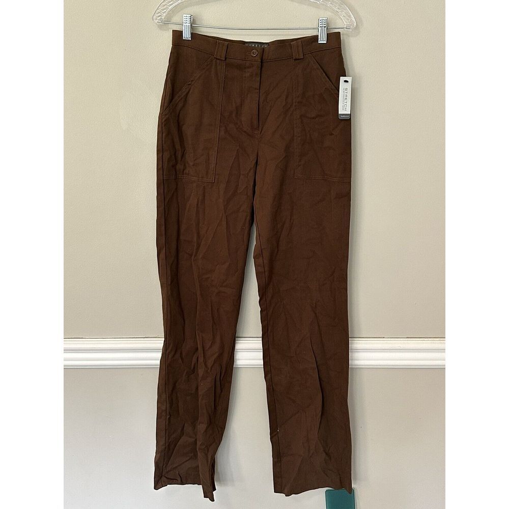 NWT Van Heusen Slim fit stretch Utility Ankle Tapered Leg Pants Womens 6
